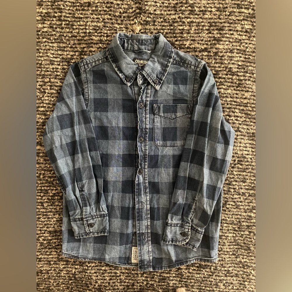 Osh Kosh plaid collared shirt